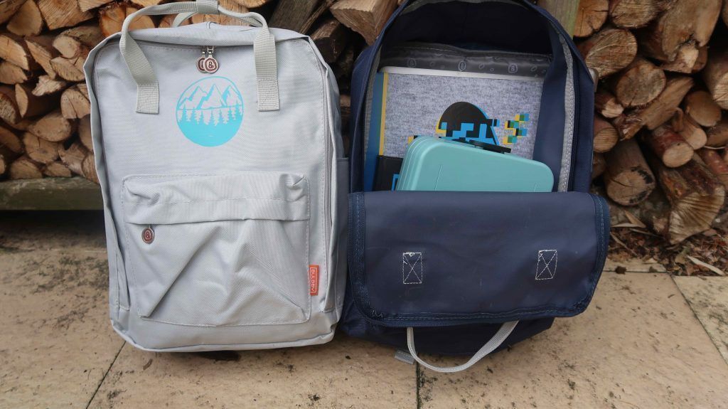 Lunch box and water bottles fit perfectly in this backpack